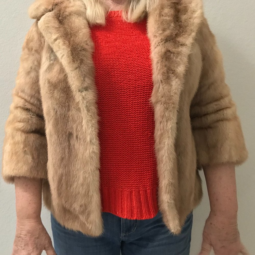 Mink Fur Waist jacket, Medium,